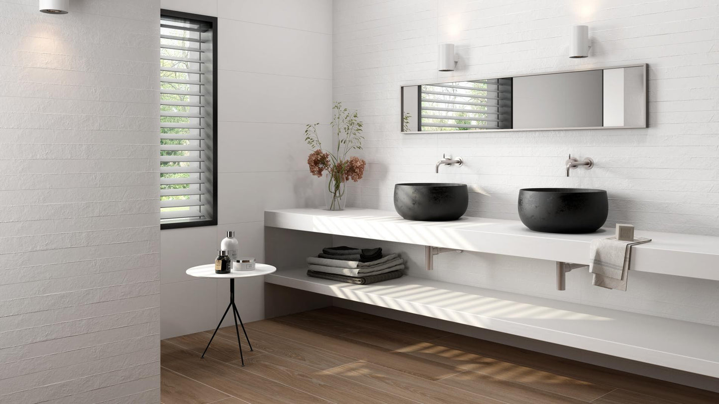 Caja 4 Piezas Revestimiento Tobruk Snow 30x90 cm Pamesa (Caja 1,08 m2) PAMESA - 2