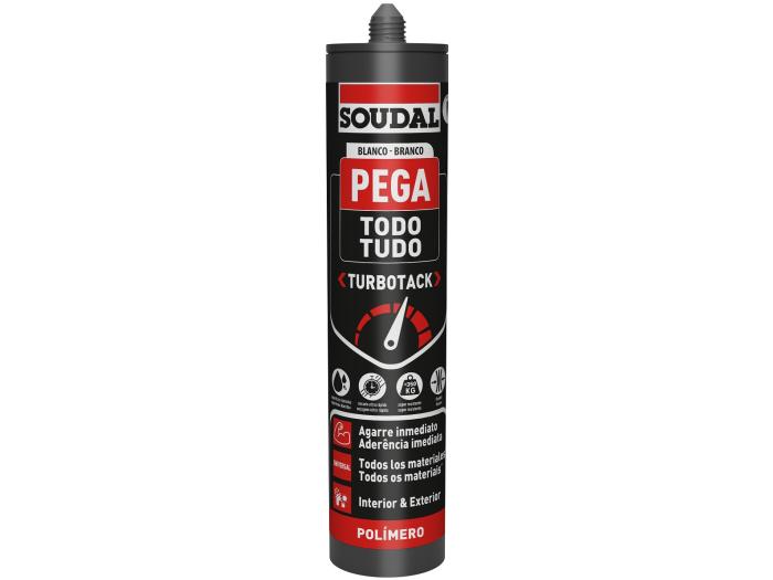 Soudal Turbotack White 290ml All-Purpose Adhesive Cartridge
