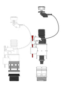 MW2 Mecanismo WC D3 System 3/6L Wirquin 10721827 WIRQUIN - 2