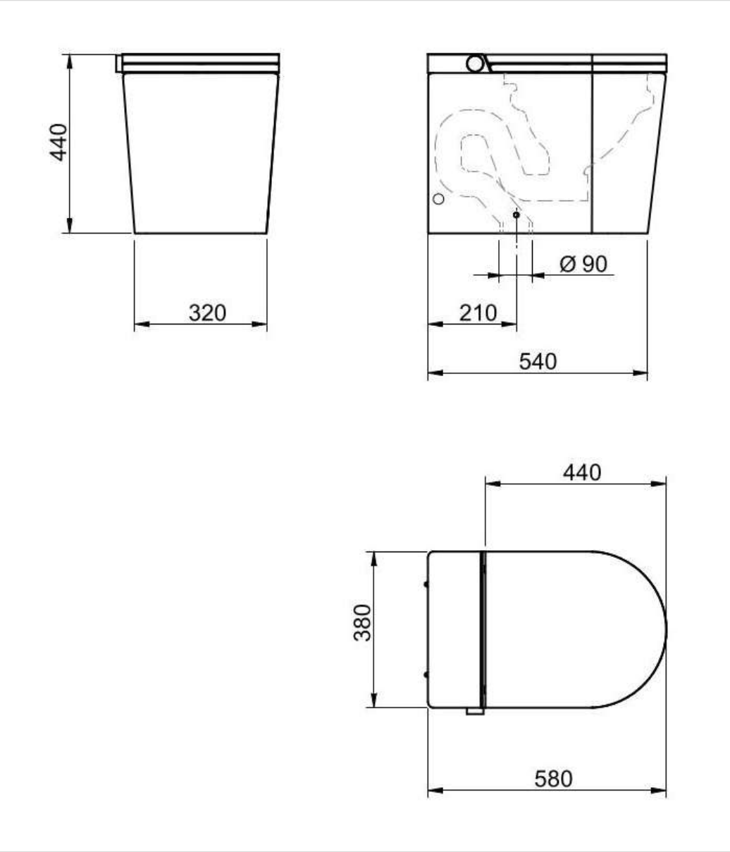 Mizubath Rada Floor Japanese Toilet with Smart Cleaning