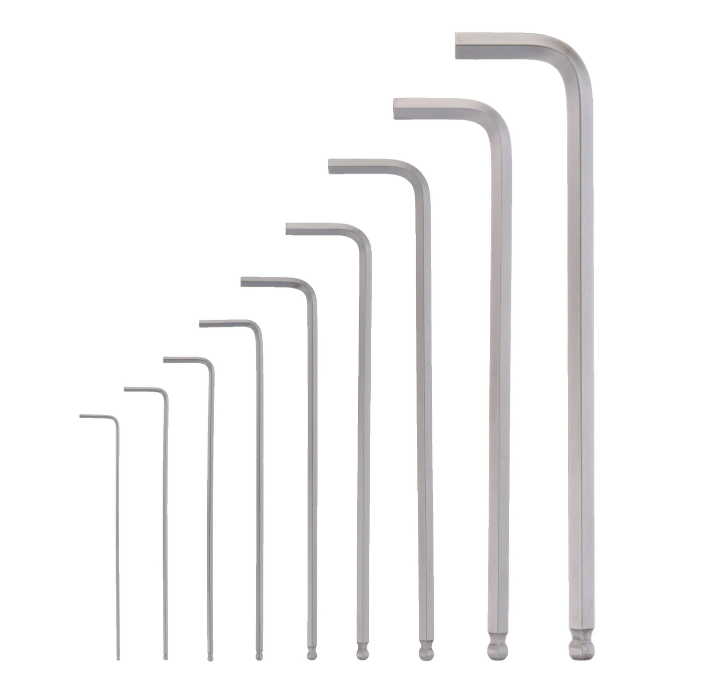 Juego de 9 llaves allen con bola Milwaukee