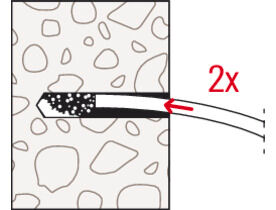 Taco químico Fischer FIS EB II 390 S 390 ml