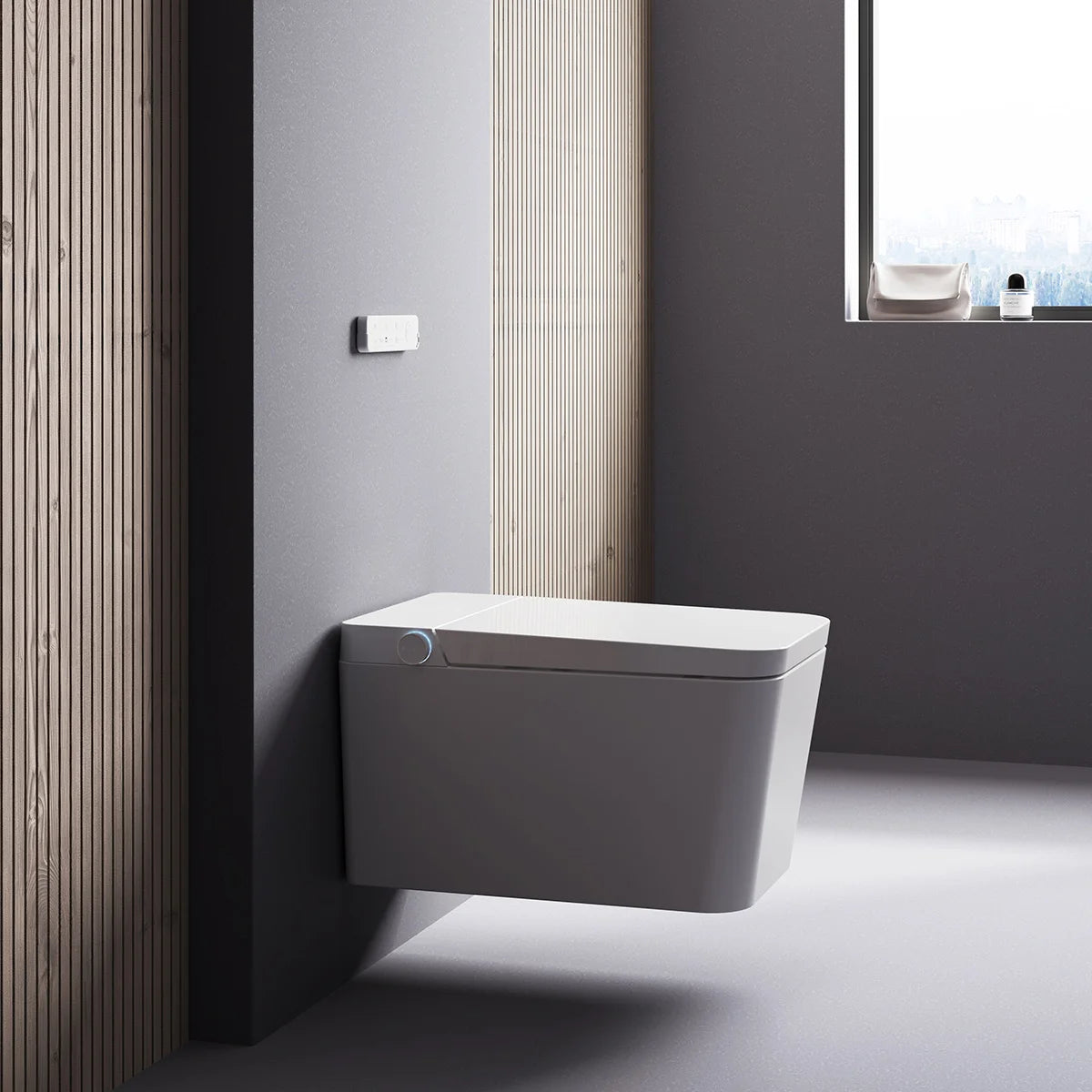 Mizubath Wall Hung Japanese Toilet with Smart Cleaning White